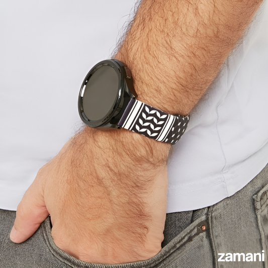 Keffiyeh Black- Straps for Watch