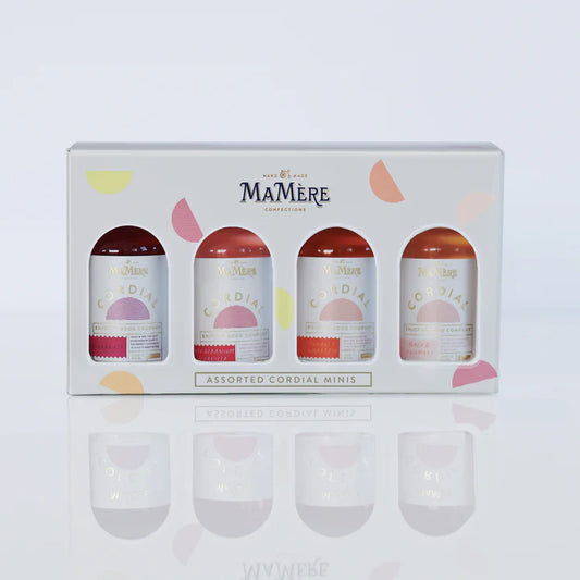 MaMere Assorted Mini Cordials – 4 Handcrafted Flavours for Drinks & Mixers