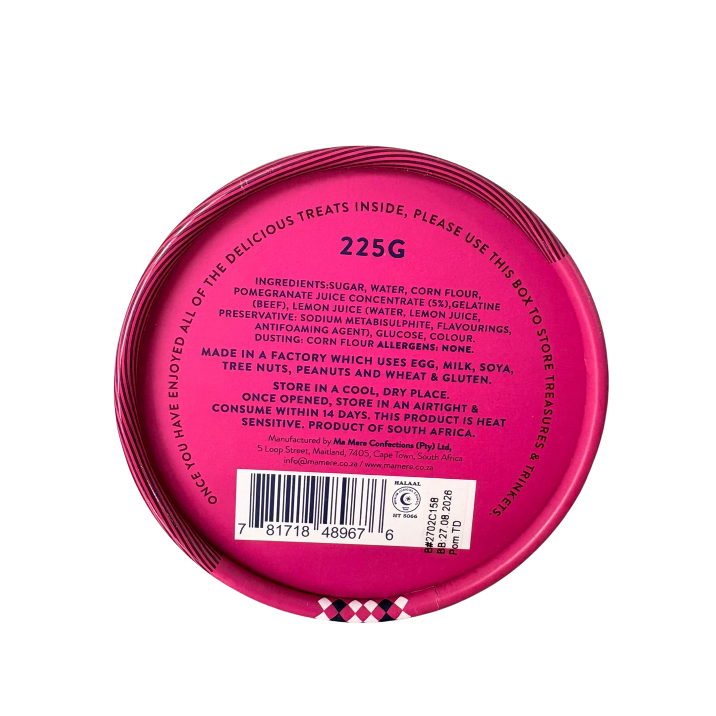 MaMere Pomegranate Turkish Delight 225g