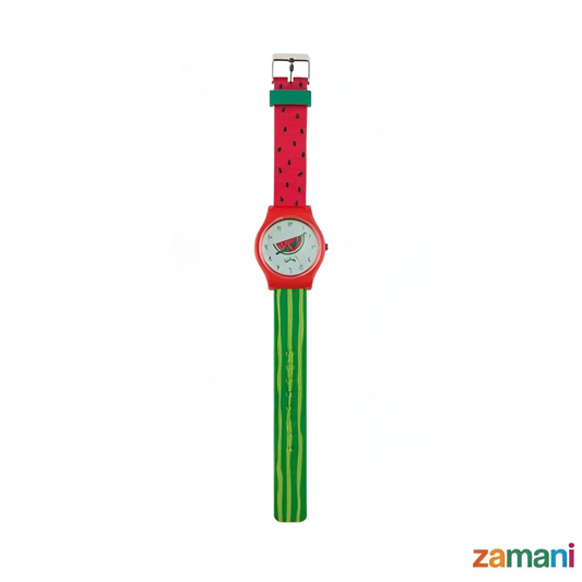 Zamani Watermelon Watch- Watch for kids with Arabic Numbers