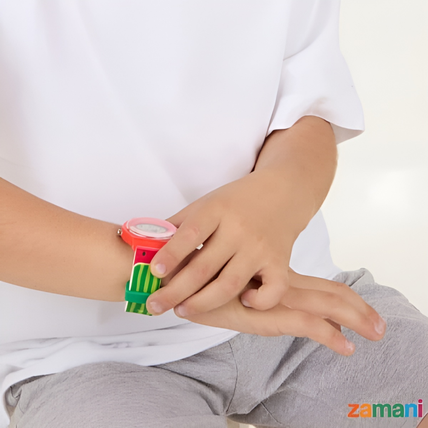 Zamani Watermelon Watch- Watch for kids with Arabic Numbers