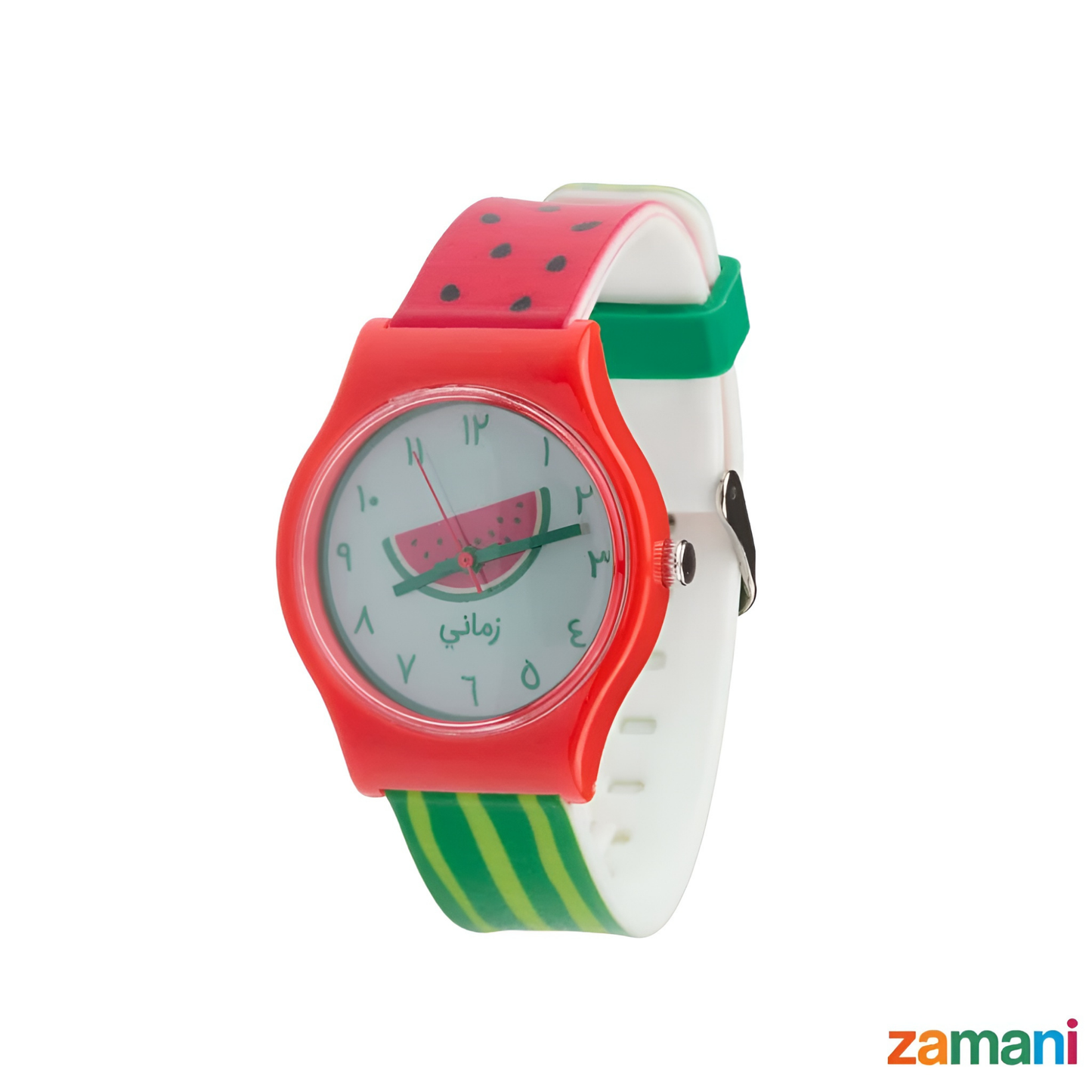 Zamani Watermelon Watch- Watch for kids with Arabic Numbers